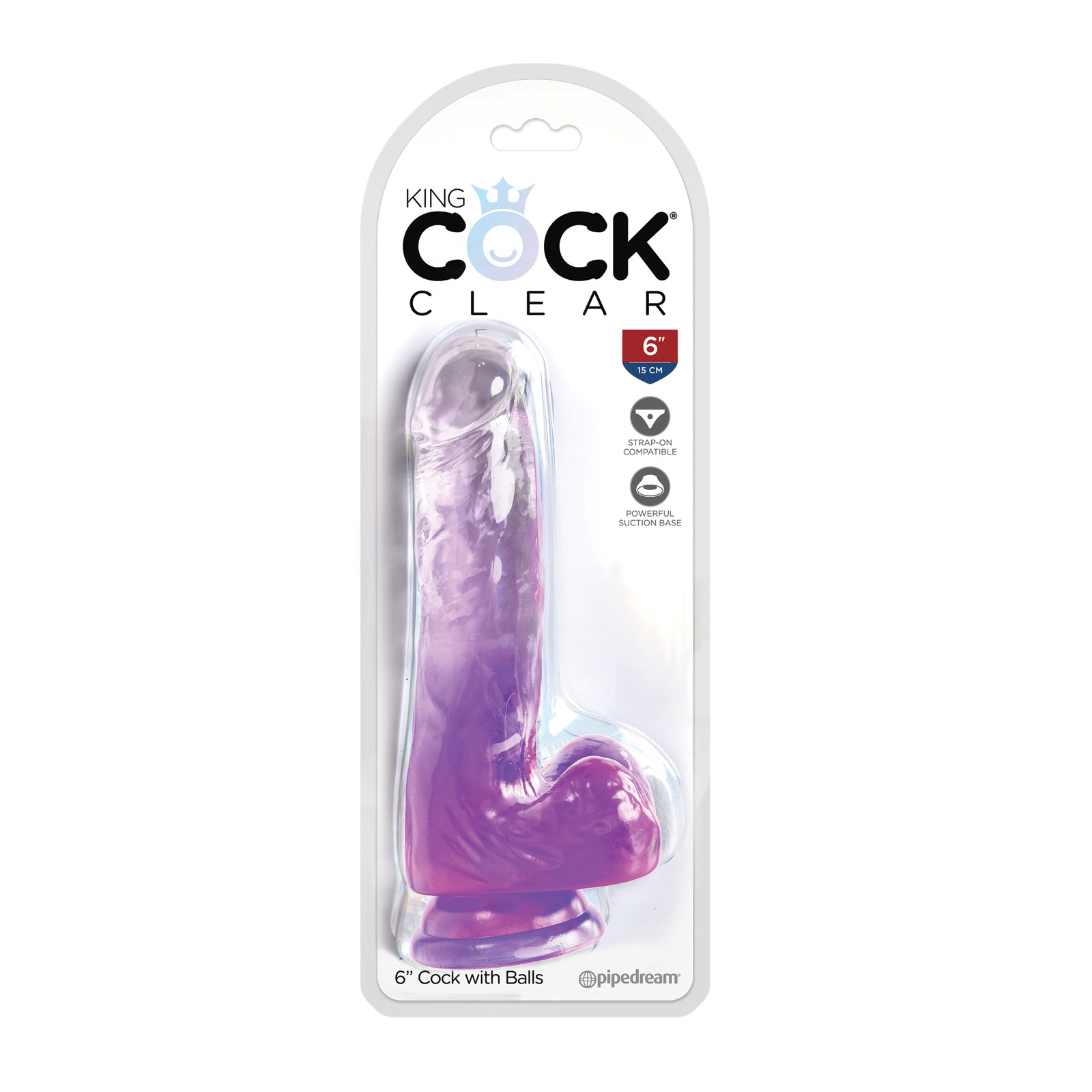 Dildo King Cock Clear de 6 Pulgadas para el Placer Máximo