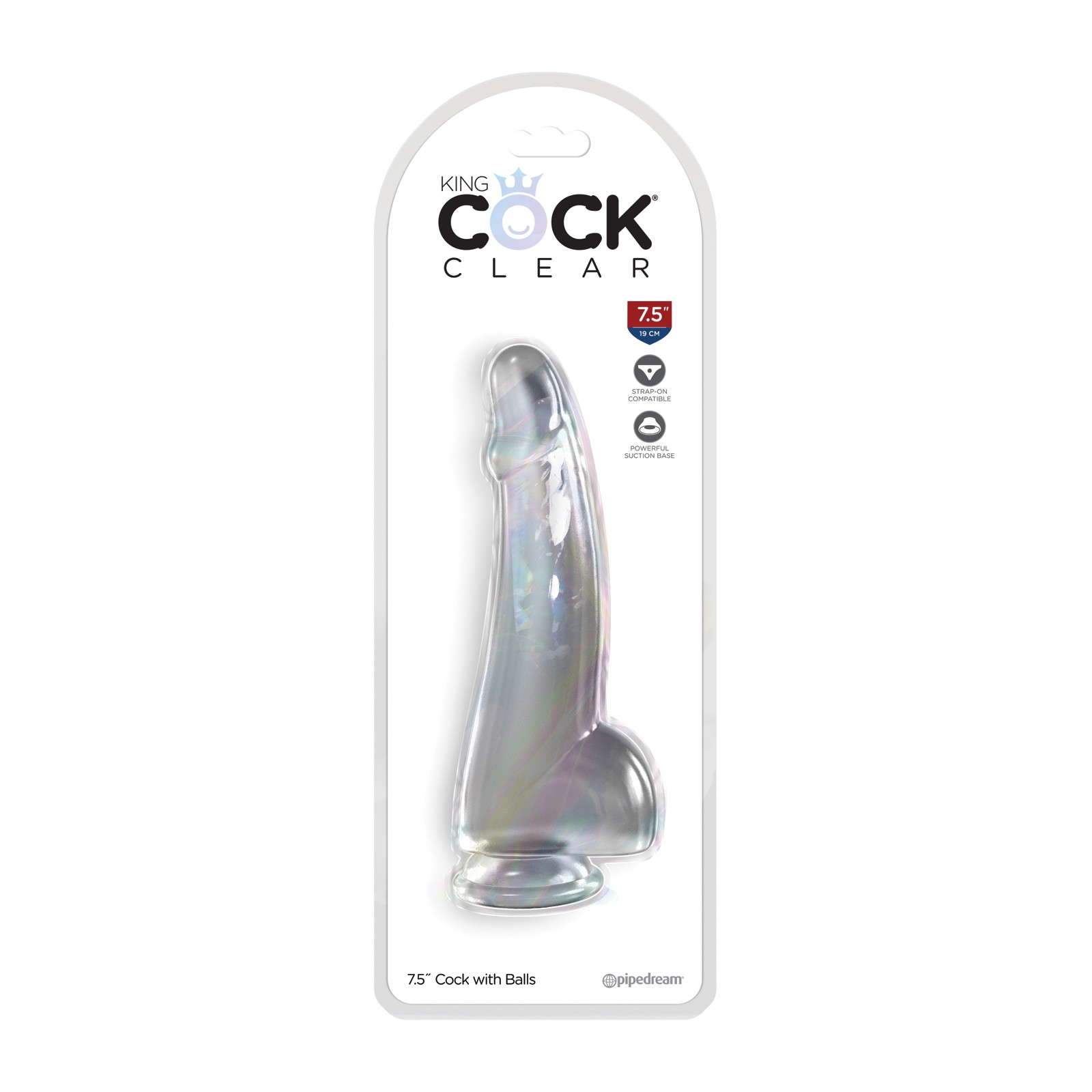 King Cock Clear de 7.5" con Testículos