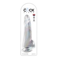 King Cock Clear 10 Pulgadas Polla con Testículos