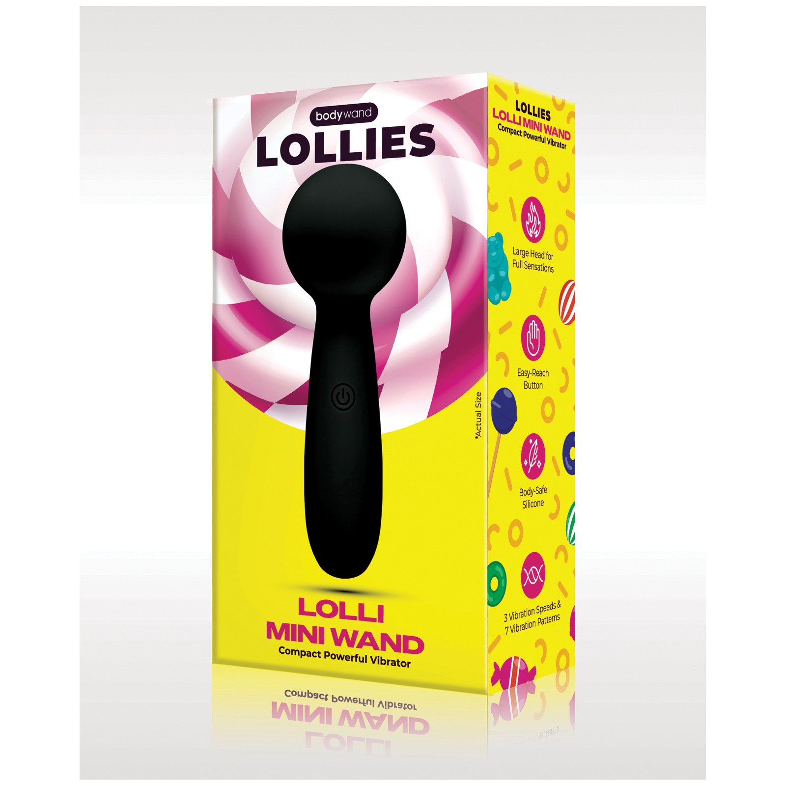 Bodywand Lolli Mini Wand Vibrator - Black