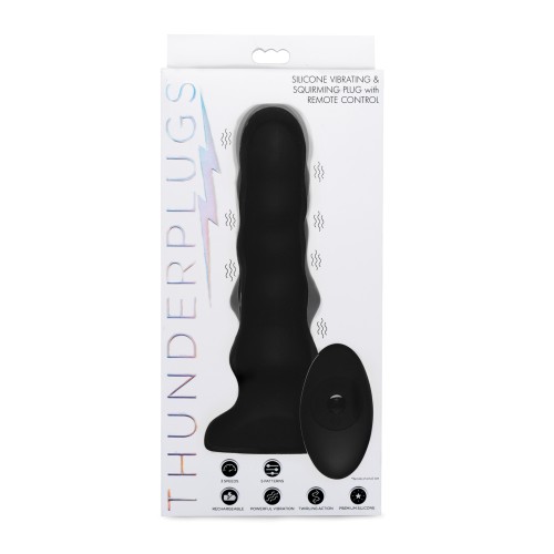 ThunderPlugs Vibrating Silicone Plug with Remote - Black