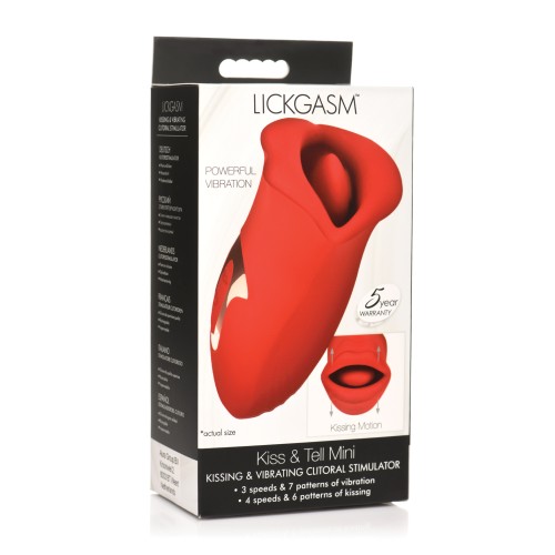 Shegasm Lickgasm Kiss + Tell Silicone Clitoral Stimulator - Red