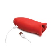 Shegasm Lickgasm Kiss + Tell Silicone Clitoral Stimulator - Red