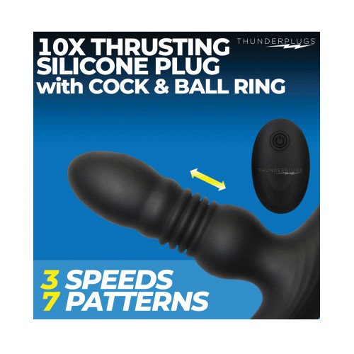 Vibrador ThunderPlugs 10X de Silicona con Control Remoto