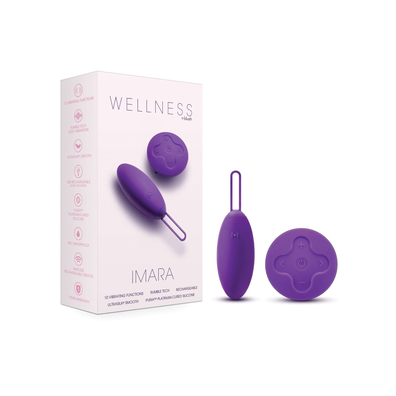 Blush Wellness Imara Vibrating Egg - Purple