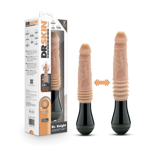 Blush Dr. Skin Dr. Knight Vibrating Dildo - Beige