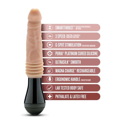 Blush Dr. Skin Dr. Knight Vibrating Dildo - Beige