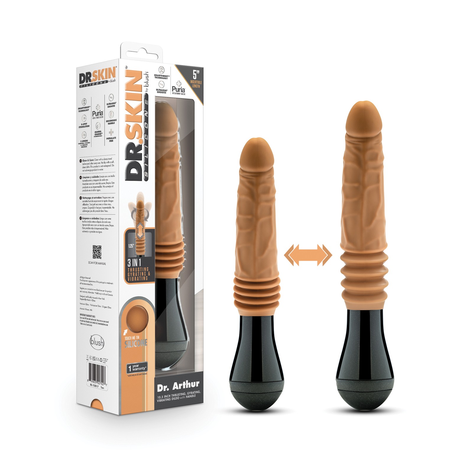 Dildo Vibrador Dr. Arthur Beige para Placer Total