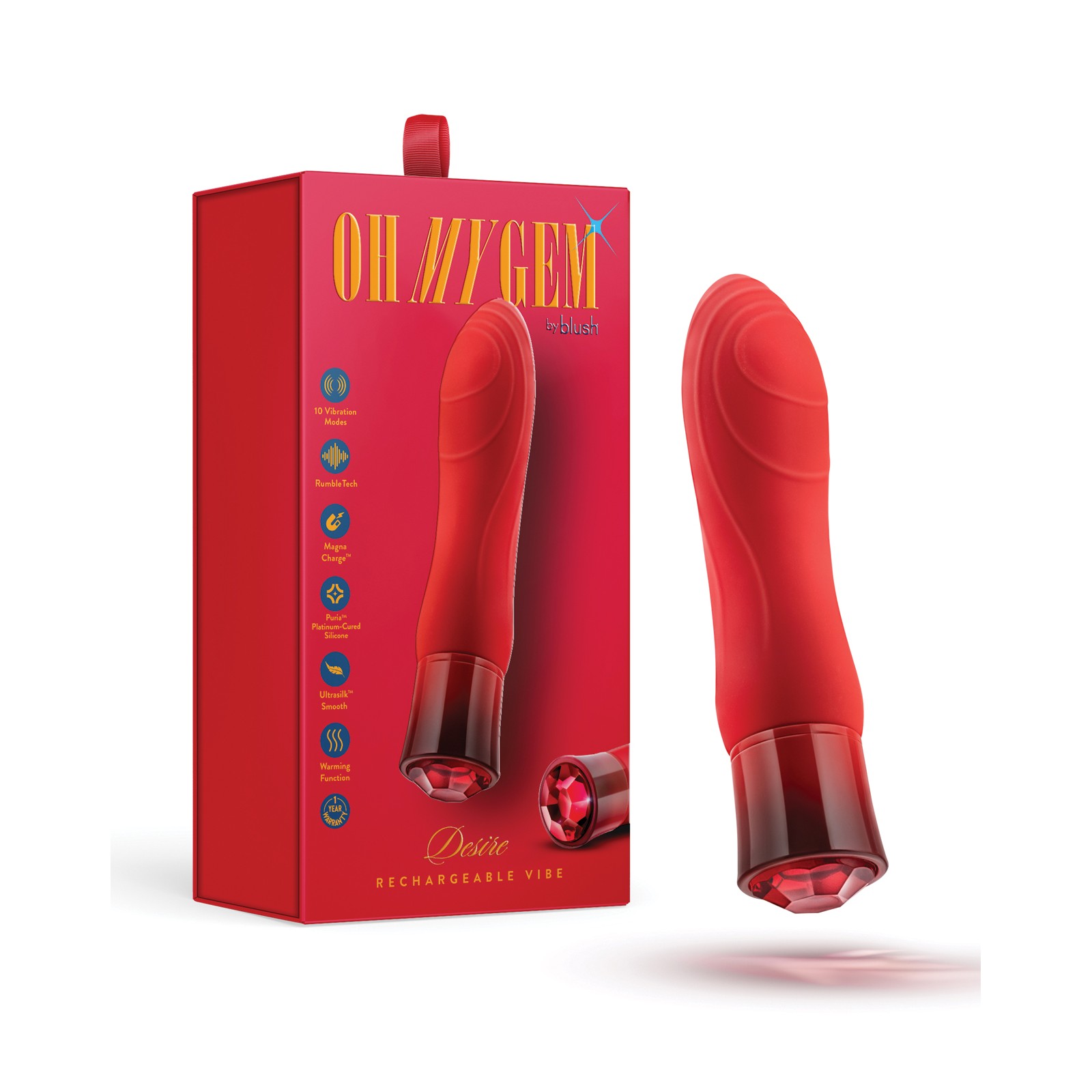 Vibrador Calentador Ruby - Blush Oh My Gem