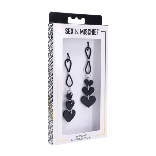 Sex & Mischief Heart Nipple Ties