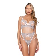 Holiday Snow Queen Bra & Thong Set - Blue/White