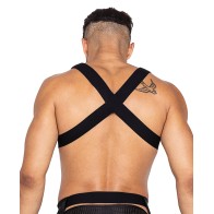 Master Harness w/Hook & Ring Closure Black SM - Bondage Gear