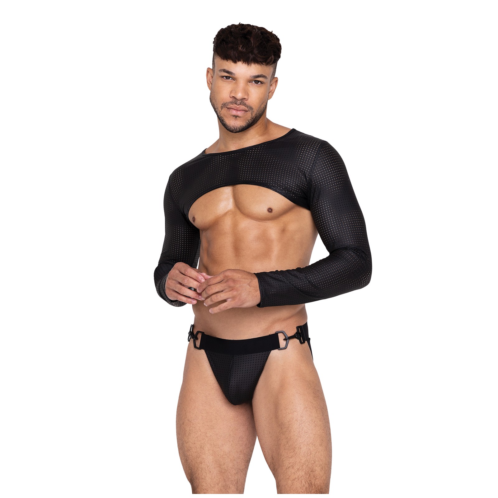 Crop Top Master Negro Grande Ropa Activa Elegante