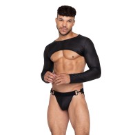 Crop Top Master Negro Grande Ropa Activa Elegante