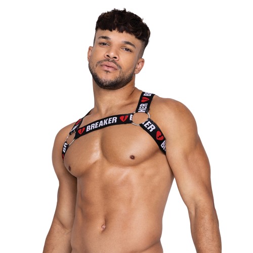 Heartbreaker Harness with O-Ring Detail Black/Red L/XL