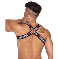 Heartbreaker Harness with O-Ring Detail Black/Red L/XL