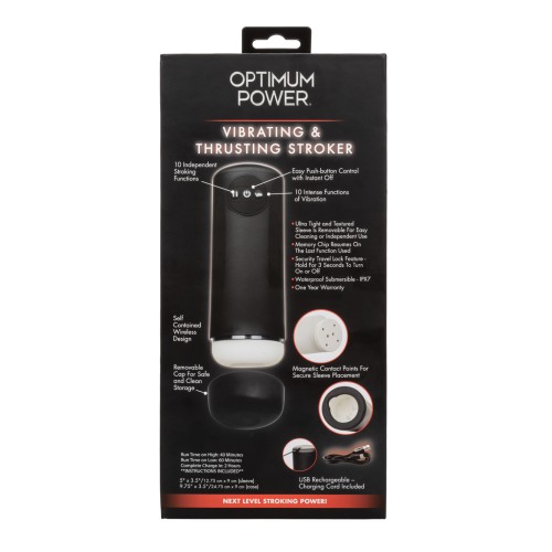 Optimum Power Vibrating and Thrusting Stroker for Men