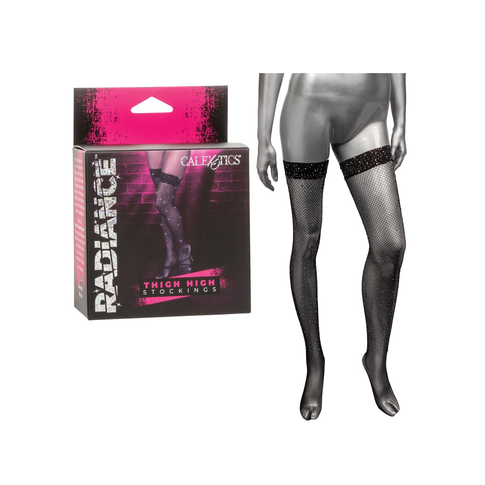 Radiance Thigh High Stockings - Black O/S