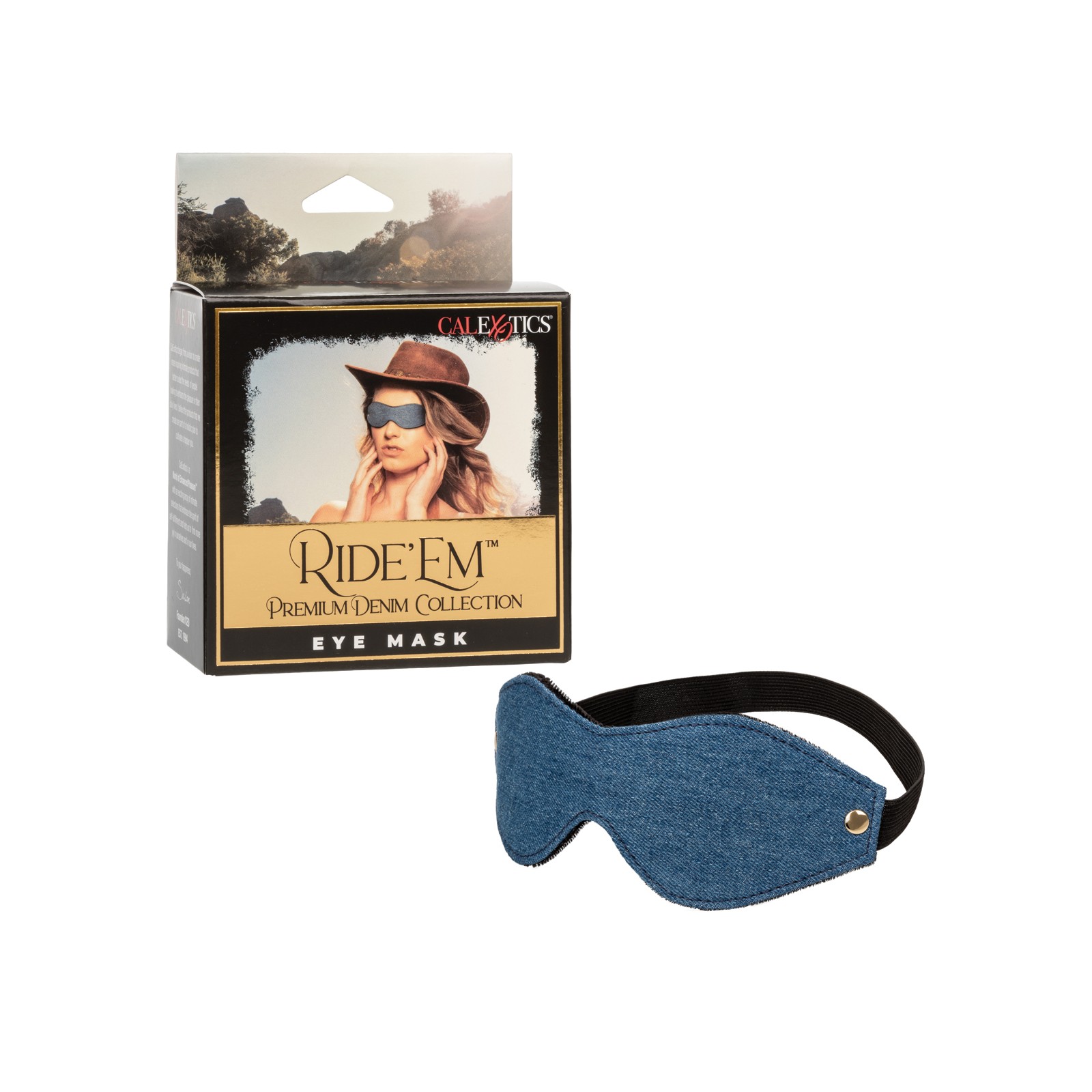 Ride 'Em Premium Denim Eye Mask for Sensory Play