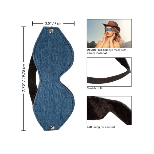 Ride 'Em Premium Denim Eye Mask for Sensory Play