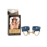 Premium Denim Wrist Cuffs for BDSM Play