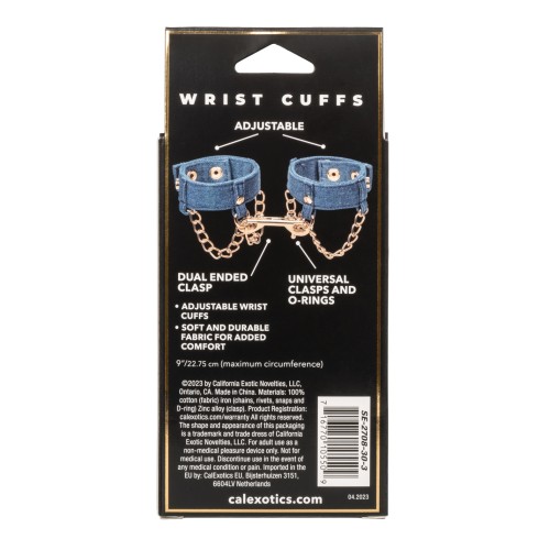 Premium Denim Wrist Cuffs for BDSM Play