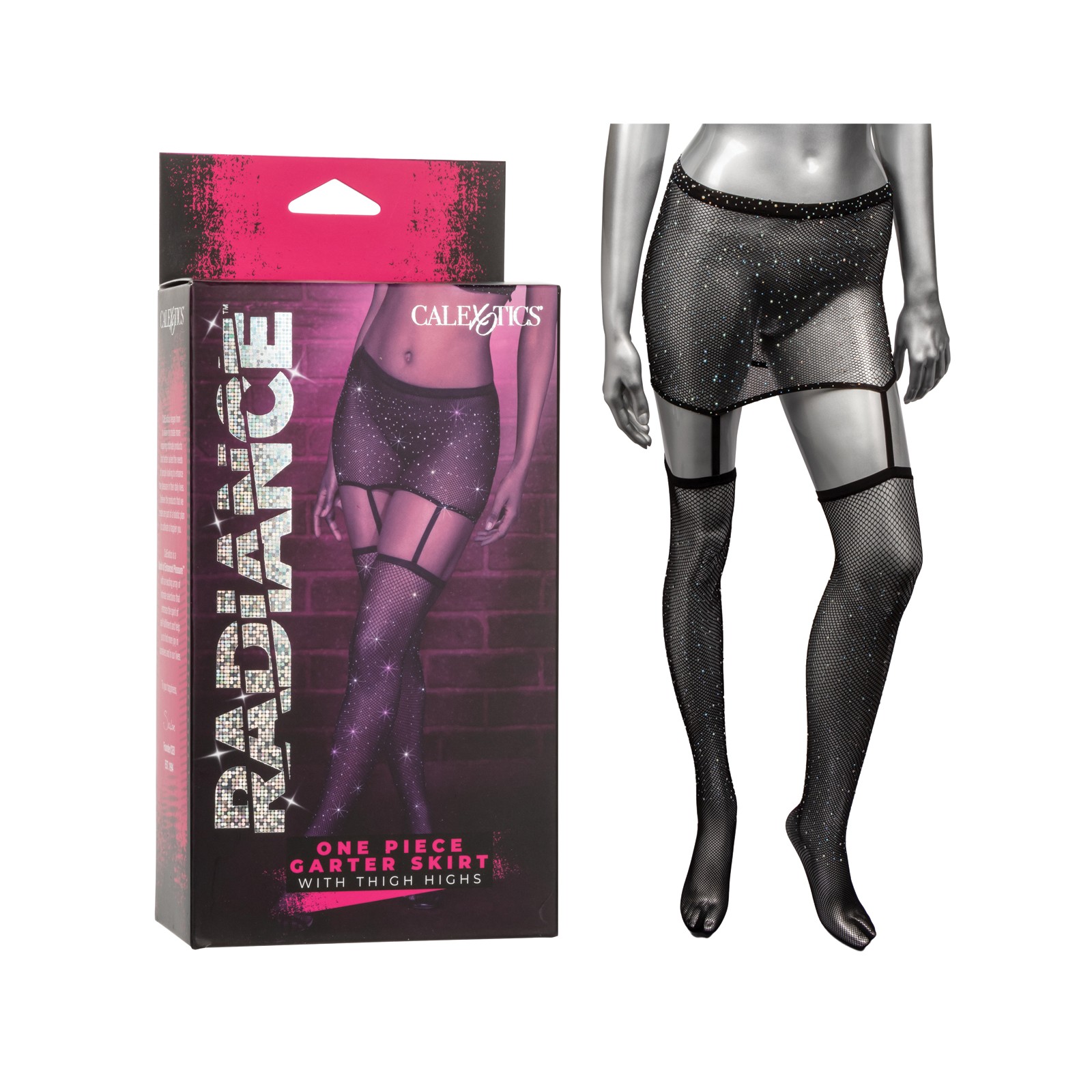 Radiance Garter Skirt with Thigh Highs for Seductive Style