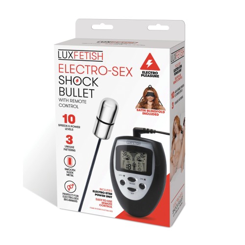 Lux Fetish Electro Sex Shock Bullet with Remote Control