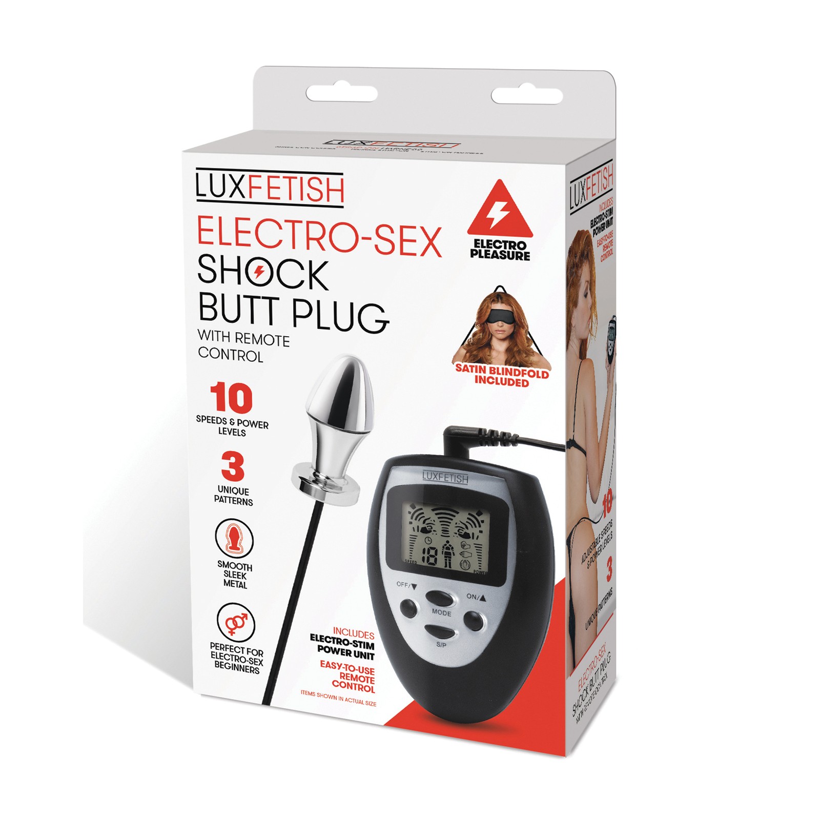 Plug Anal de Electro Sexual Lux Fetish con Control Remoto