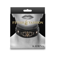 Collar Negro Katrina para Restricción Elegante