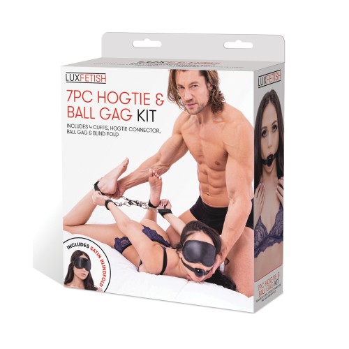 Lux Fetish 7-Piece Hogtie and Ball Gag Kit