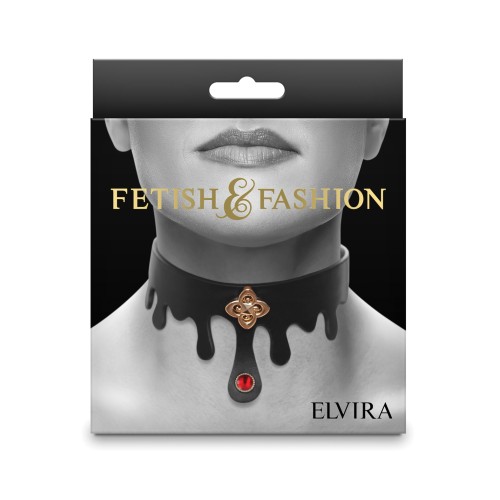 Fetish Fashion Elvira Collar Black