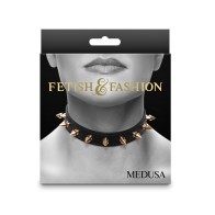 Fetish Fashion Medusa Collar Black - Adjustable Design