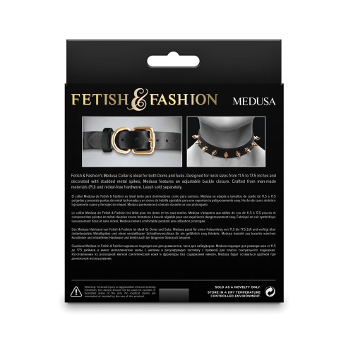 Fetish Fashion Medusa Collar Black - Adjustable Design