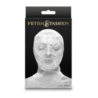 Fetish & Fashion Lace Hood White