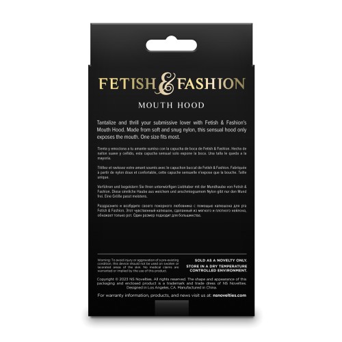 Fetish & Fashion Mouth Hood Black