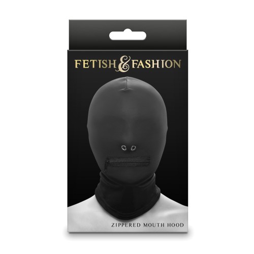 Fetish Zippered Mouth Hood - Control & Fun