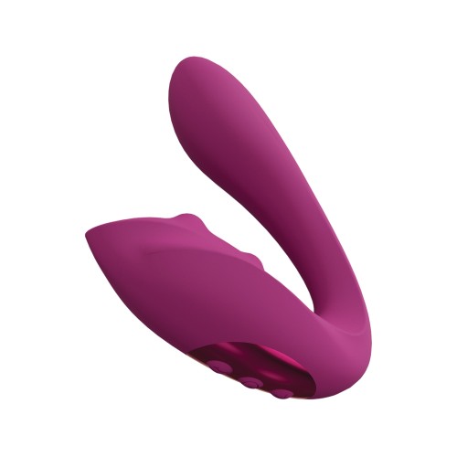 Vibrador de Acción Dual Yuki con Perlas Masajadoras - Rosa