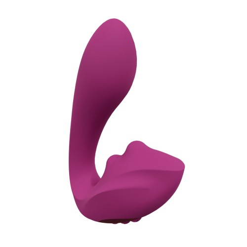 Vibrador de Acción Dual Yuki con Perlas Masajadoras - Rosa