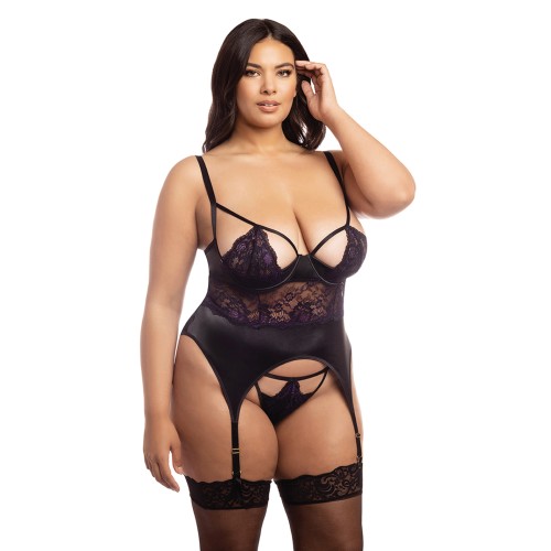 Demi Padded Merrywidow with Lace Overlay