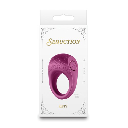 Levi Vibrating Cock Ring Metallic Burgundy