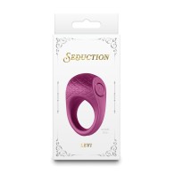 Anillo Vibrador Seduction Levi Burdeos Metálico