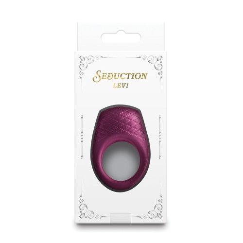 Anillo Vibrador Seduction Levi Burdeos Metálico