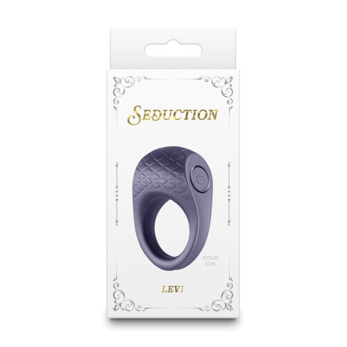 Seduction Levi Vibrating Cock Ring Metallic Grey