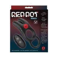 Massive Red Dot Cock Ring Black