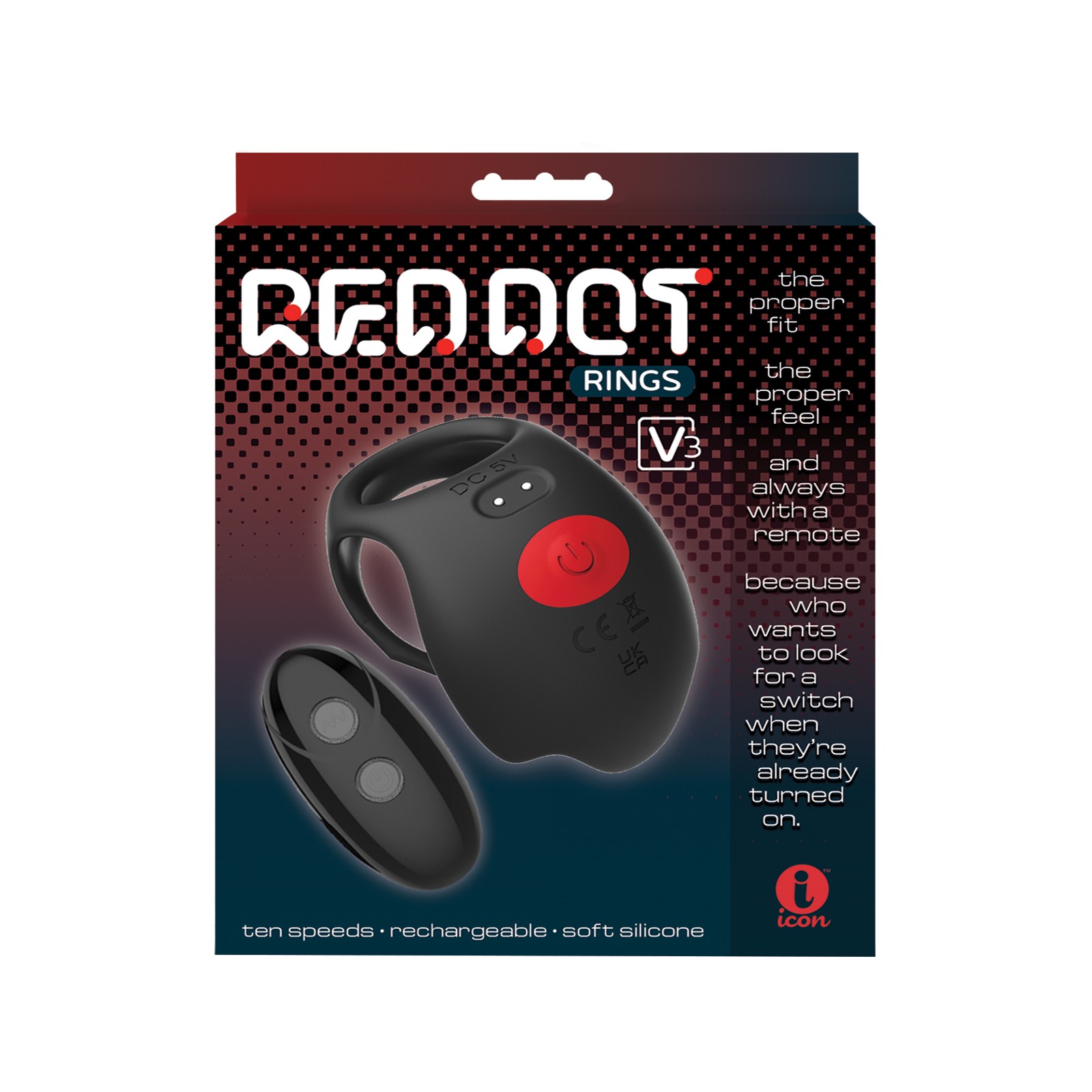 Anillo para Pene Massive Red Dot V3 Negro