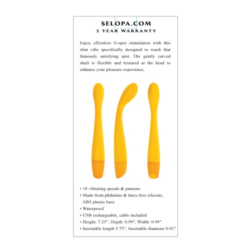 Selopa Lemon Squeeze Vibrador Delgado Amarillo