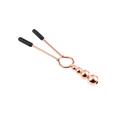 Selopa Beaded Nipple Clamps in Rose Gold