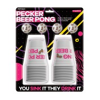 Pelotas de Beer Pong Pecker - Paquete de 4