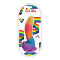 Dildo Love Bug con Base de Succión - Arcoíris